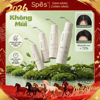  Dầu Gội Khô SPES Không Mùi Giúp Tóc Bồng Bềnh Giữ Nếp Kiềm Dầu Và Không Bết Dính 50 100 150 200ml 