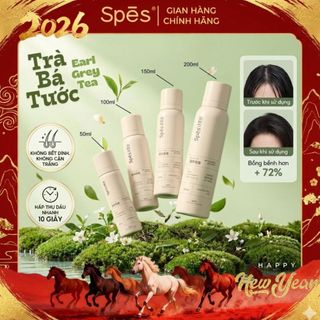  Dầu Gội Khô SPES Hương Trà Bá Tước Giúp Tóc Bồng Bềnh Giữ Nếp Kiềm Dầu Và Không Bết Dính 50 100 150 200ml 
