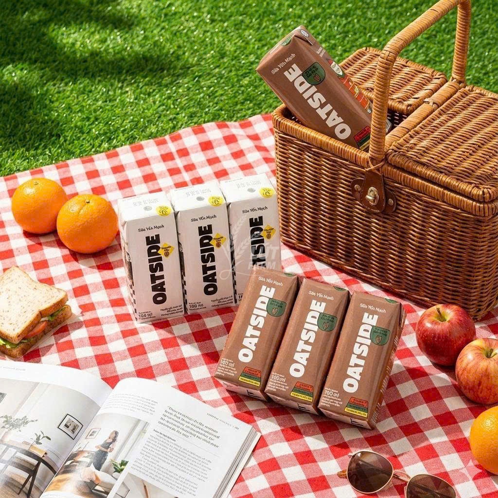 [HOT] Thùng Sữa Yến Mạch Nguyên Vị/Socola Thuần Chay OATSIDE 180ML