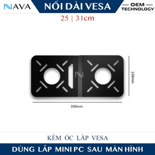  Giá Đỡ Mini PC Dual VESA Mount - Khay   Pát   Adapter Gắn 2 Máy Mini Sau Màn Hình   Arm   Treo Tường 