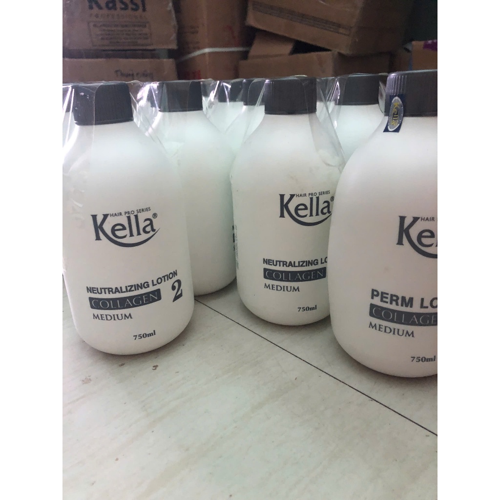 Uốn Nóng Kella  Collagen Medium / Strong Cặp 750Mlx2