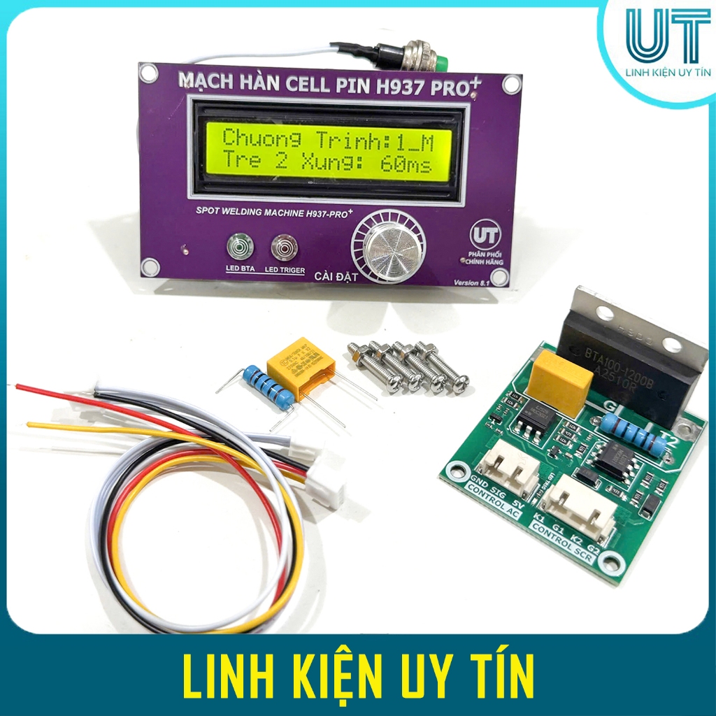 Mạch timer hàn CELL XUNG KÉP H36 & H397 Bản 2026 dùng SCR và BTA100 - Mạch chế máy hàn CELL PIN (Sẵn