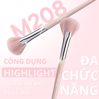 Cọ Trang Điểm Highlight Morphe Fan Highlight Brush M208 – Đầu Cọ Dạng Quạt Nhỏ, Bắt Sáng Tinh Tế