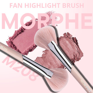Cọ Trang Điểm Highlight Morphe Fan Highlight Brush M208 – Đầu Cọ Dạng Quạt Nhỏ, Bắt Sáng Tinh Tế