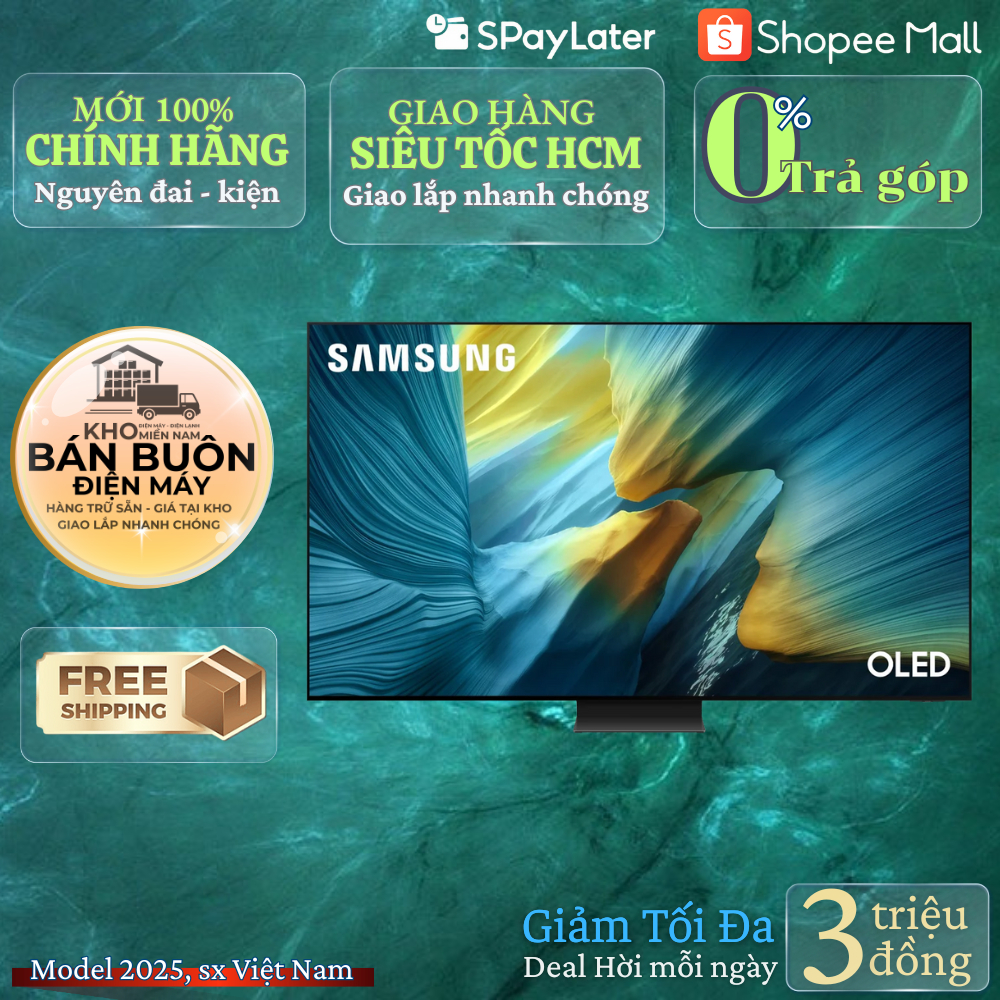 Smart Tivi Samsung OLED 83 inch QA83S95FA 4K QD-OLED, Vision AI, Dolby Atmos, 2025 | 83S95FA