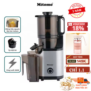  Máy Ép Chậm Máy Ép Trái Cây Công Nghiệp Mitomo KJ3081 Kiệt Bã - Hàng Chính Hãng Bảo Hành 3 Năm 