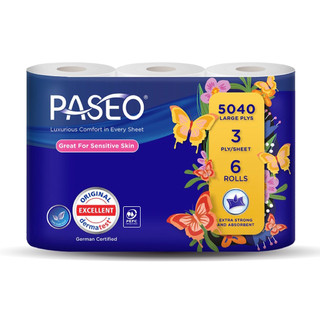 Giấy vệ sinh cao cấp 3 lớp paseo 6 cuộn