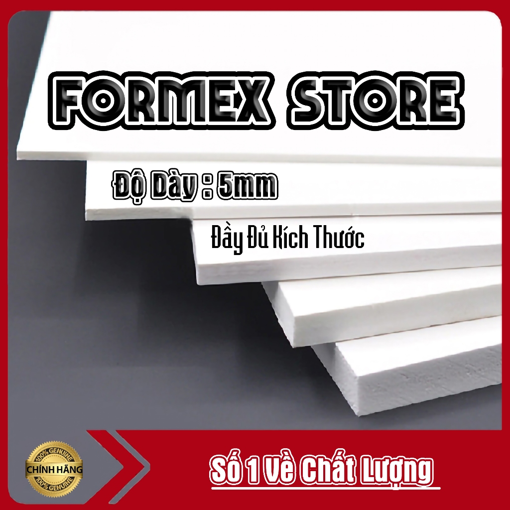Tấm Fomex, Tấm Bìa Mô Hình, Bìa Formex, Trắng Dày 3mm, 5mm, 8mm.