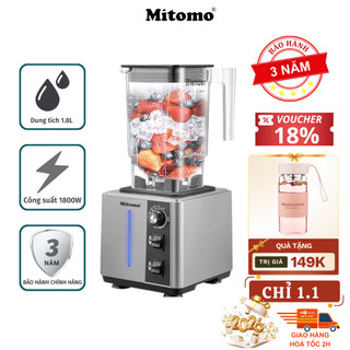  Máy xay công nghiệp máy xay sinh tố đa năng Mitomo KD-1800 chuyên dụng cho kinh doanh - BH 3 năm 