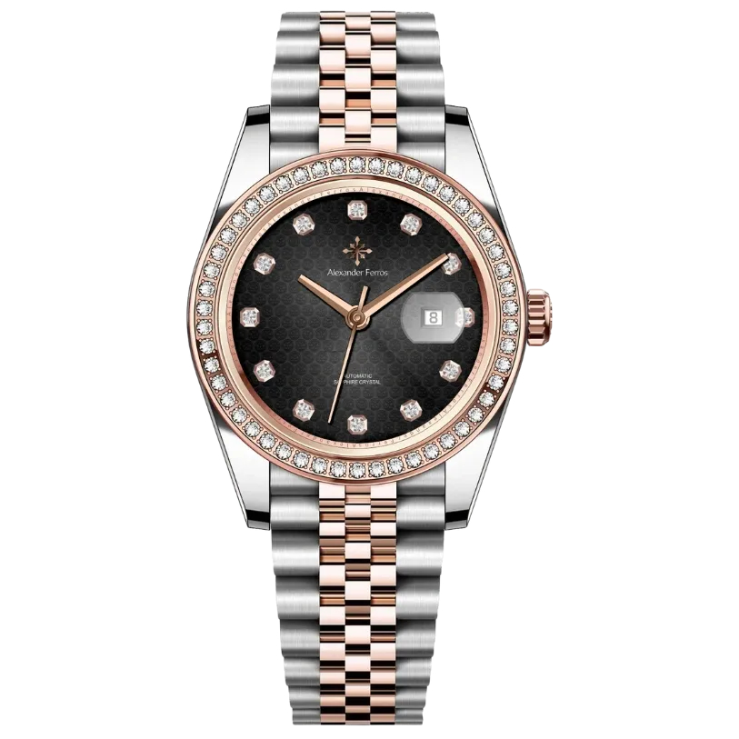 Đồng hồ nữ chính hãng Alexander Ferros  8021 8021D máy Nhật Mitota mặt kính sapphire