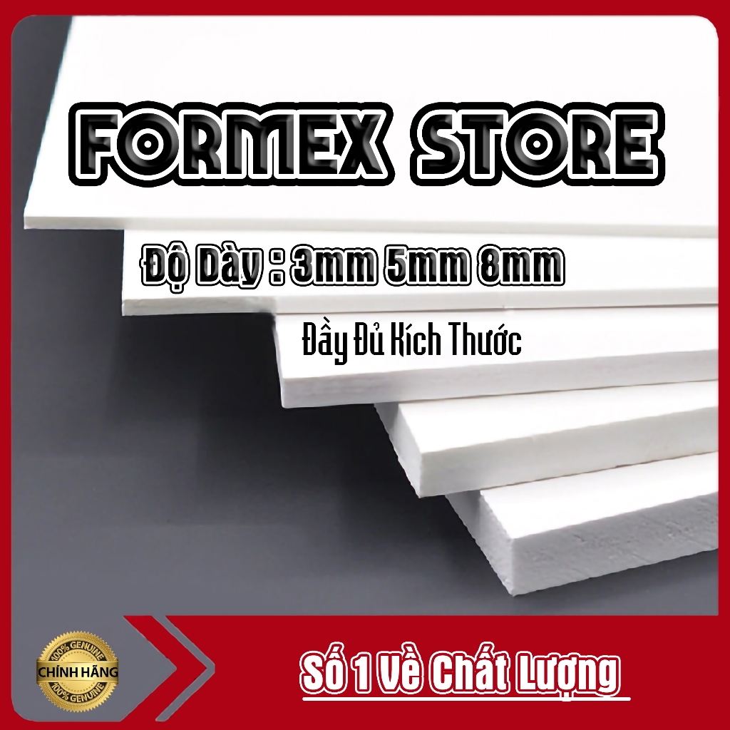 Tấm Fomex, Tấm Bìa Mô Hình, Bìa Formex, Trắng Dày 3mm, 5mm,...
