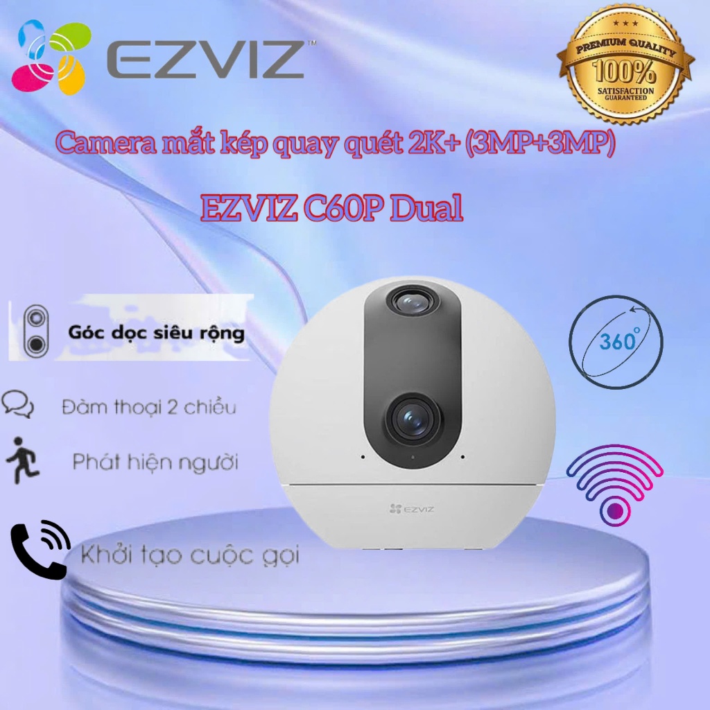 Camera IP Wifi ống kính kép 3MP+3MP EZVIZ CS-C60P