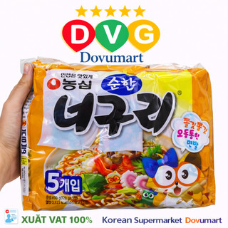 Bịch 5 Gói Mì Neoguri Không Cay Nongshim Hàn Quốc ( 5 Gói x 120G) / 농심) 너구리 순한맛 120G