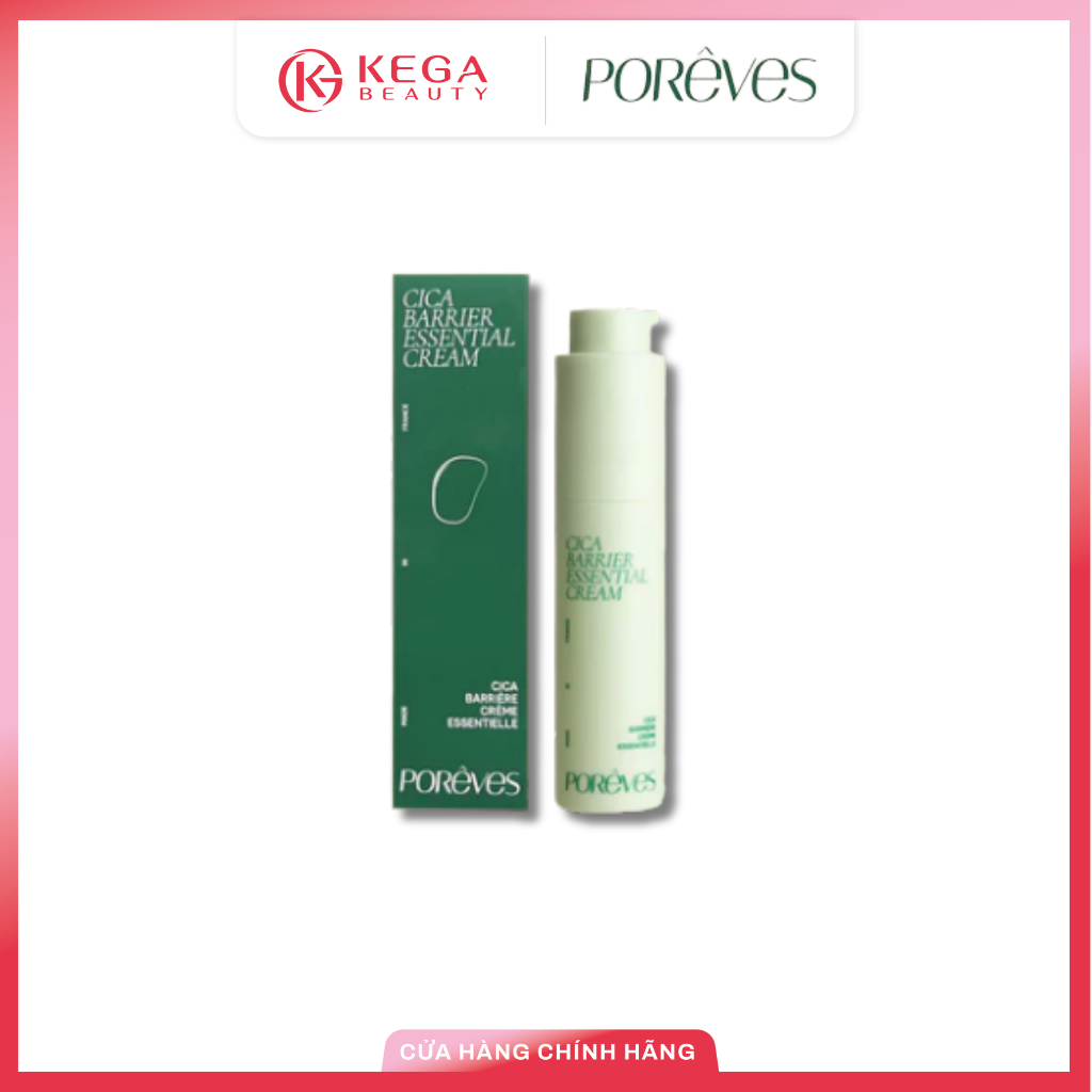 Kem dưỡng Ẩm Poreves Cica Barrier Essential Cream 50ml
