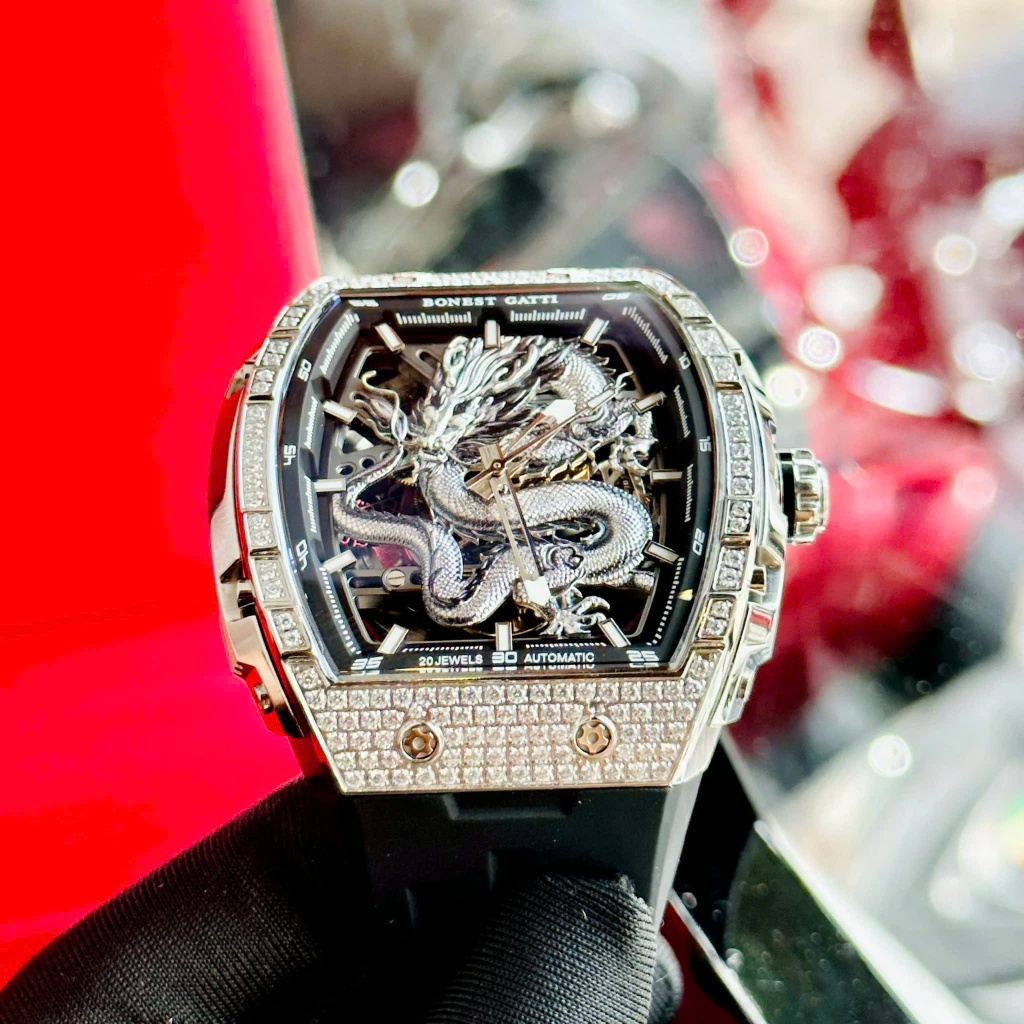 Đồng Hồ Cơ Cao Cấp Nam Bonest Gatti BG5605 Rồng ( Chống Nước 5ATM Bảo Hành 5 Năm Full Box )
