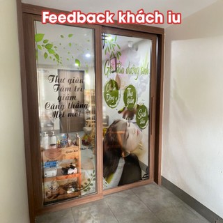 Tranh Decal Trong Xuyên Sáng Dán Cửa Kính Cỡ 70*100 Tóc Nữ, Tranh Decal Dán Kính 3D Salon Tóc