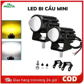 Đèn led trợ sáng bi cầu trợ sáng xe máy và xe điện mini