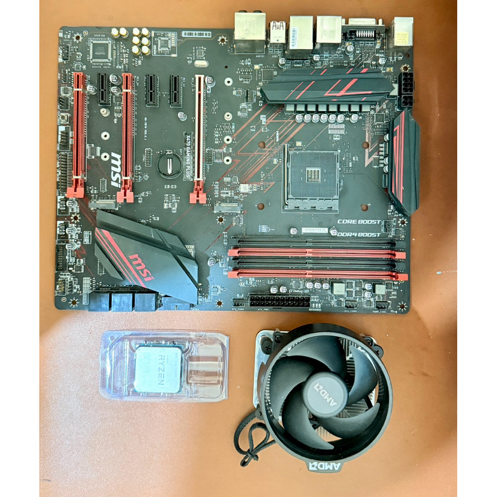 Combo Mainboard MSI X470 Gaming Plus + CPU AMD RYZEN 5 4600G + Ram 16GB