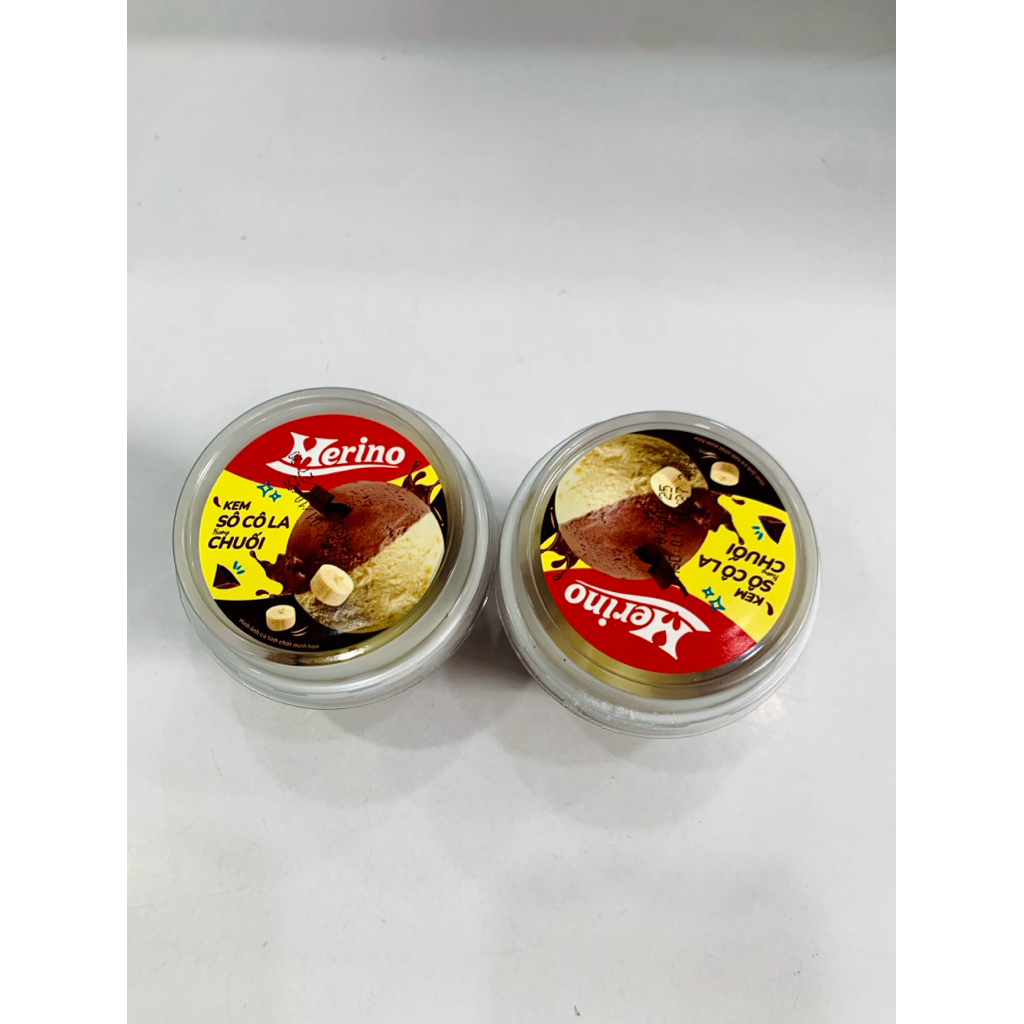 Kem Merino ly sữa dừa, hương vani dâu, socola chuối