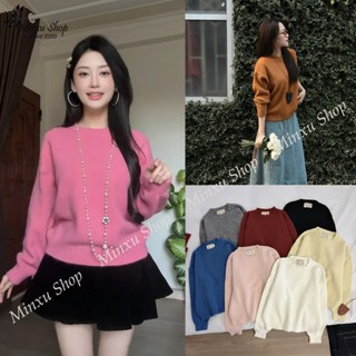  Áo Len Nữ Áo Len Cổ Tròn Trơn Nhiều Màu Chất Dày Dặn Phom Thoải Mái Hàng QC Minxu Shop CK45 