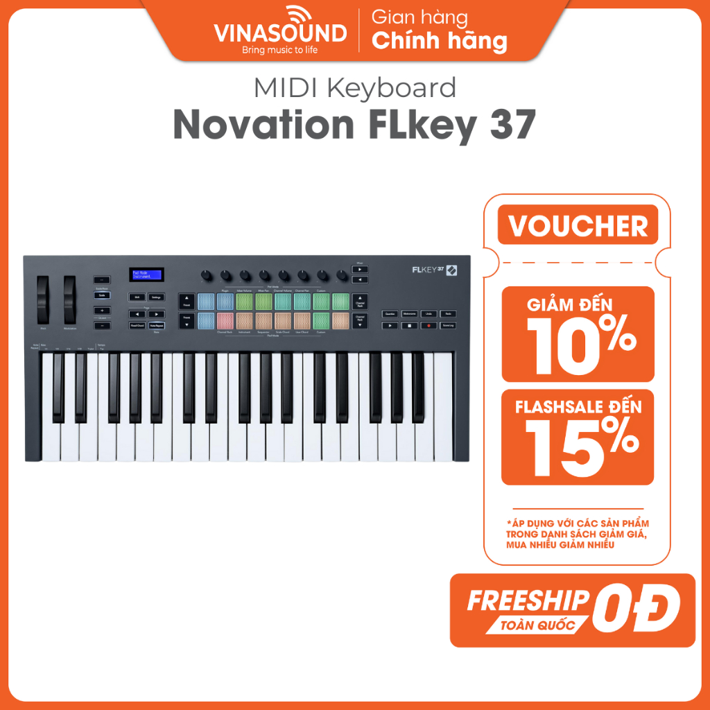 MIDI Keyboard Novation FLkey 37 Chính Hãng | Controller 37 Phím Tích Hợp FL Studio Cho Producer & Sá