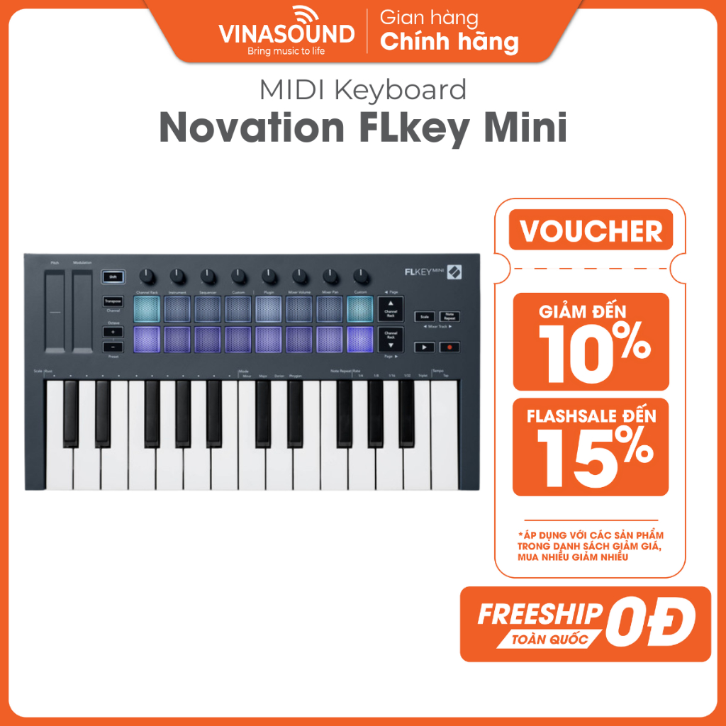MIDI Keyboard Novation FLkey Mini Chính Hãng | Controller 25 Phím Tích Hợp FL Studio Cho Producer & 