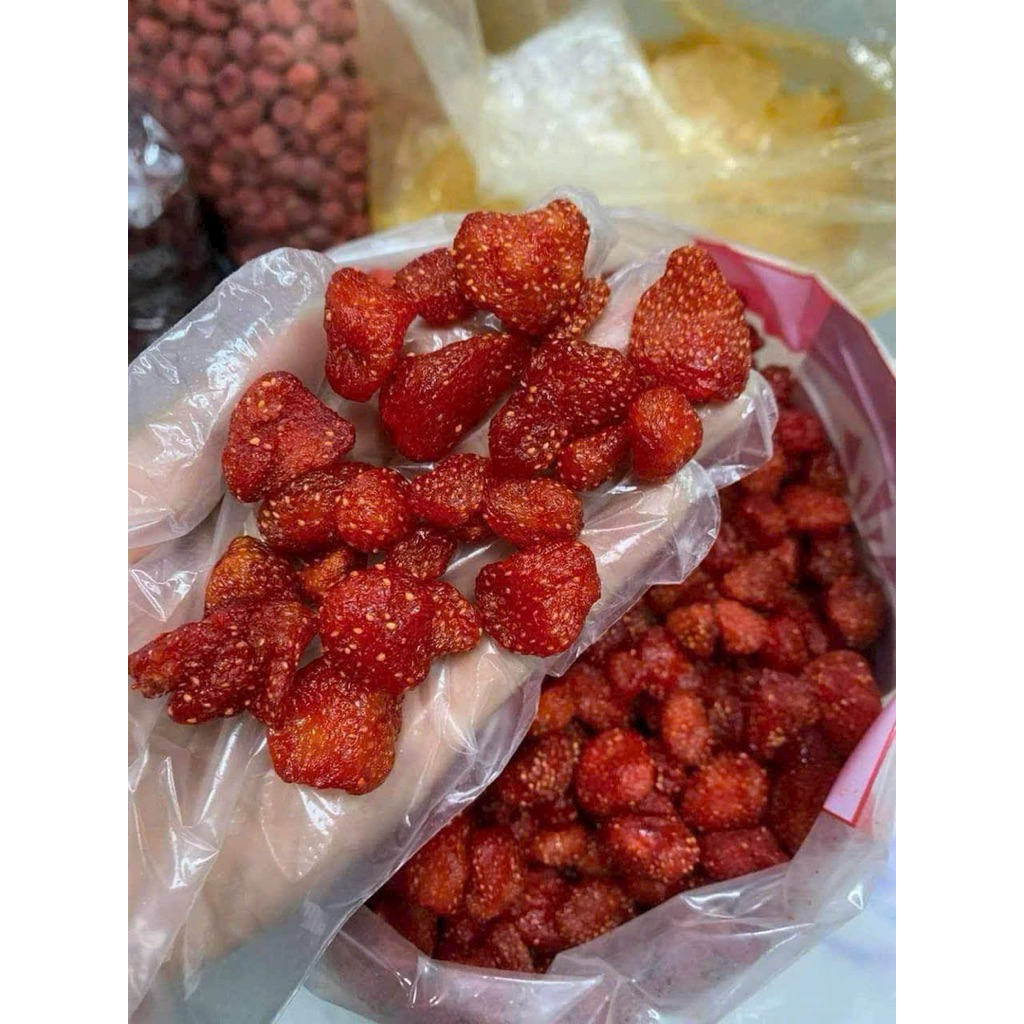 Dâu tây sấy dẻo Đà Lạt - Xưởng sấy Monn- Sỉ 0825443358- 1kg, 500g, 200g