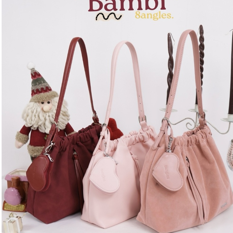 Túi Đeo Vai 8angles Bambi 14inch Kèm Ví Tim Đựng Vừa Ipad Đi Học Đi Làm