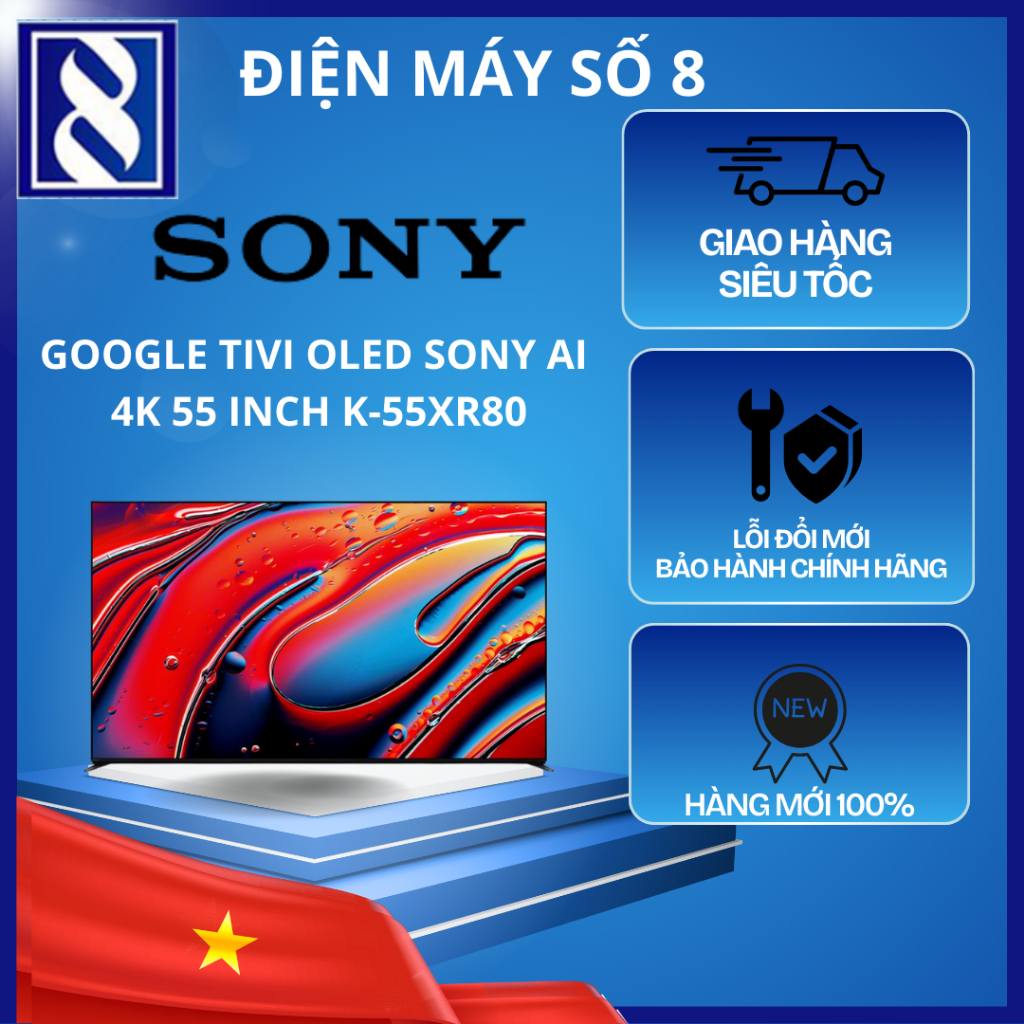 Điện Máy Số 8 | K-55XR80 | Google Tivi OLED Sony AI 4K 55 inch K-55XR80 - Chính Hãng