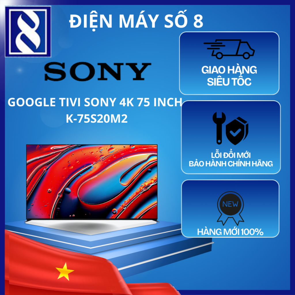 Điện Máy Số 8 | K-75S20M2 | Google Tivi Sony 4K 75 inch K-75S20M2 - Chính Hãng