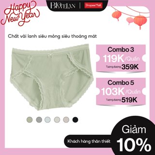  Quần Lót Nữ BLOVELAN Amy Quần Lót Viền Ren Mềm Đáy Cotton Quần Lót Kháng Khuẩn 7A 