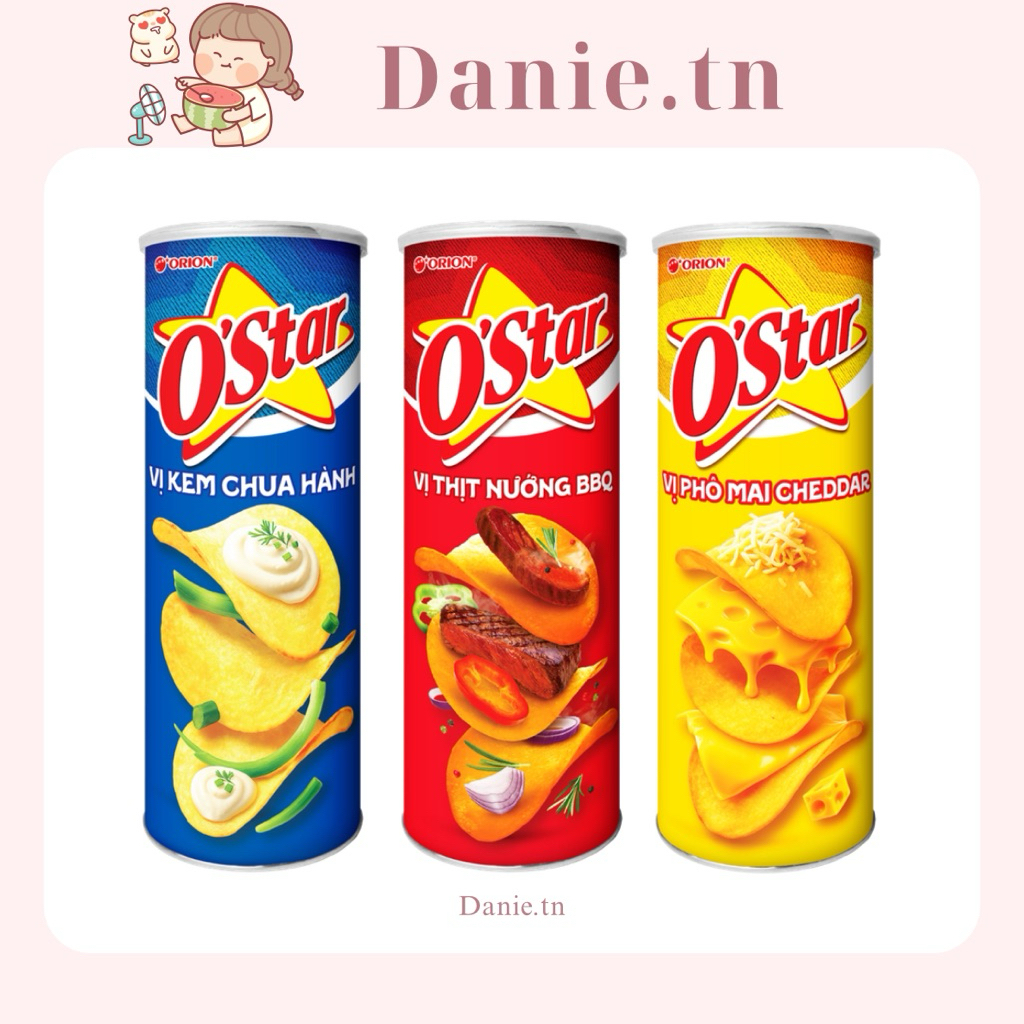 Bánh Snack Khoai Tây Ostar Orion Đủ Vị Lon 100Gr
