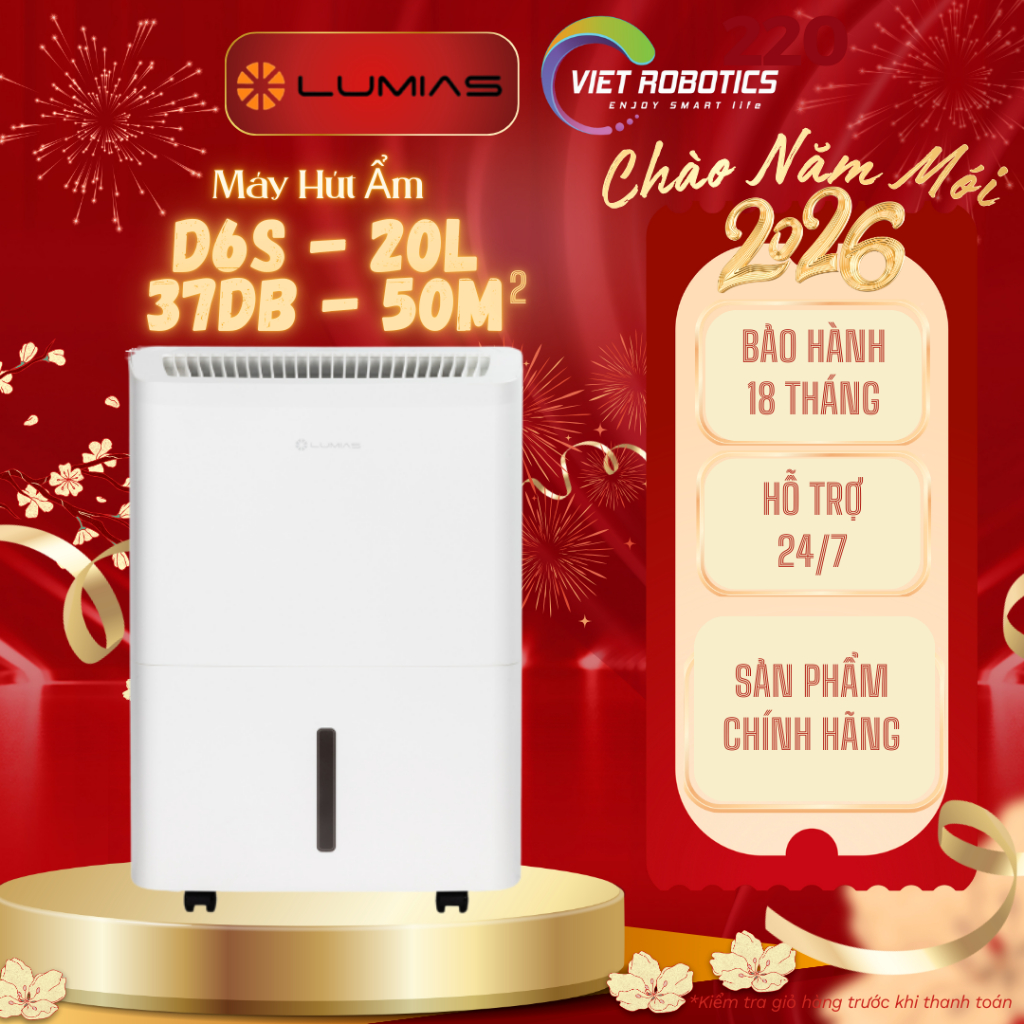 Máy hút ẩm 20L Lumias D6S-20L - 50m²
