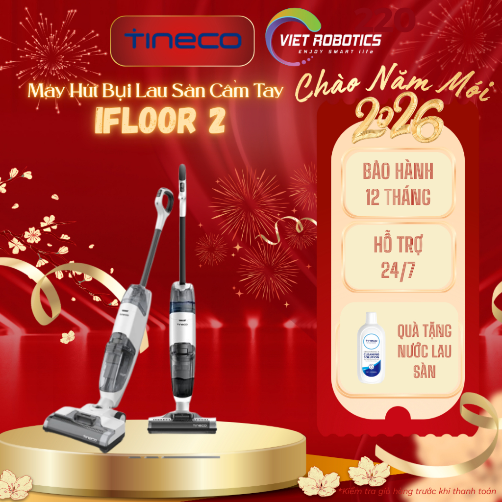 Máy hút bụi lau sàn làm sạch thông minh không dây Tineco IFLOOR 2 - Hàng chính hãng