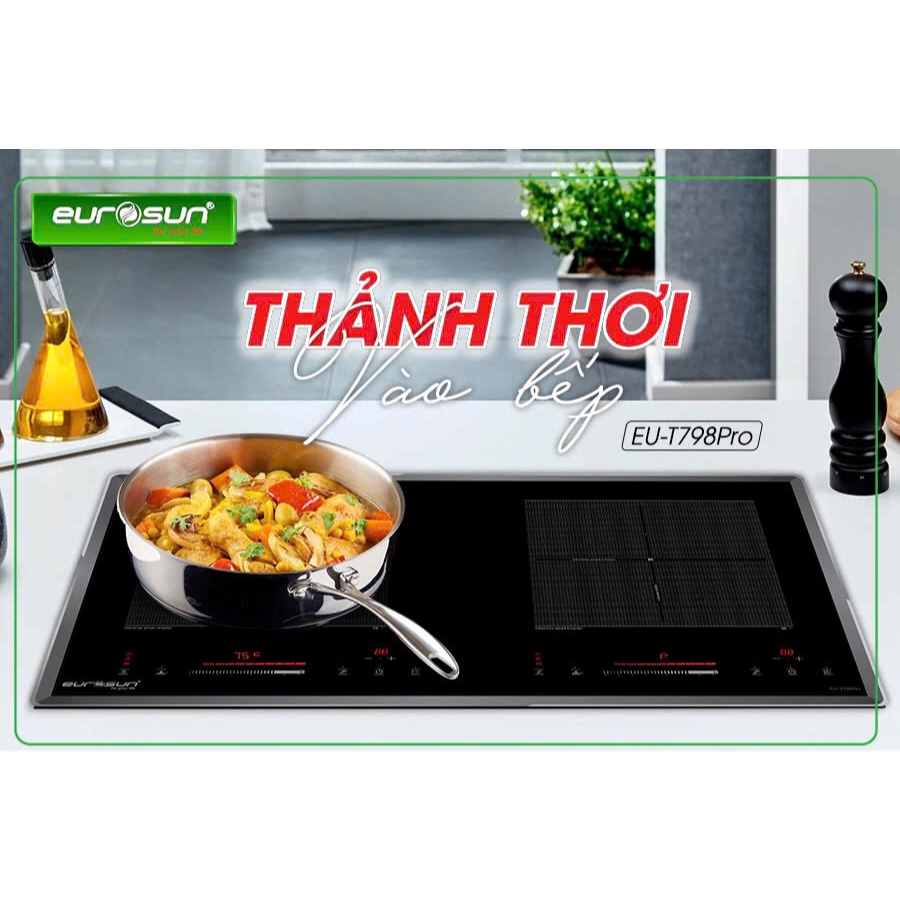 Bếp từ đôi Eurosun EU-T798Pro, made in Malaysia, bảo hành 3 năm (24/01/26 có hàng)