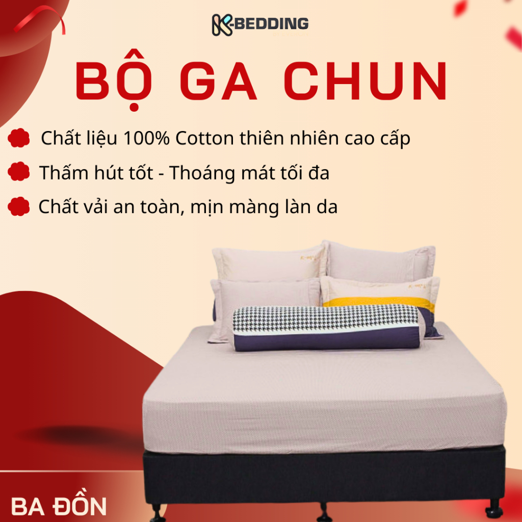 Bộ ga giường Cotton K-Bedding by Everon KCP (Không bao gồm chăn/mền)