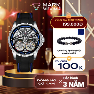   MARK FAIRWHALE Đồng hồ nam MARK FAIRWHALE lộ cơ automatic,Đồng hồ đeo tay nam cao cấp có kèm hộp 