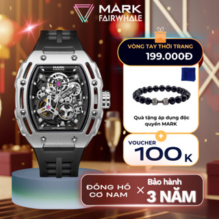 [Mark FairWhale]Đồng hồ cơ nam automatic chính hãng,Thiết kế thùng rượu tôn lên khí chất nam tính
