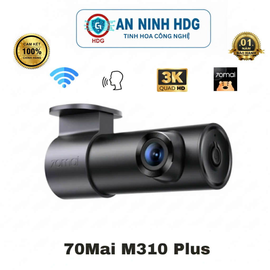 Camera hành trình 70Mai M310 Plus 3K 1620P quốc tế new quay trong hoặc ngoài xe - chính hãng