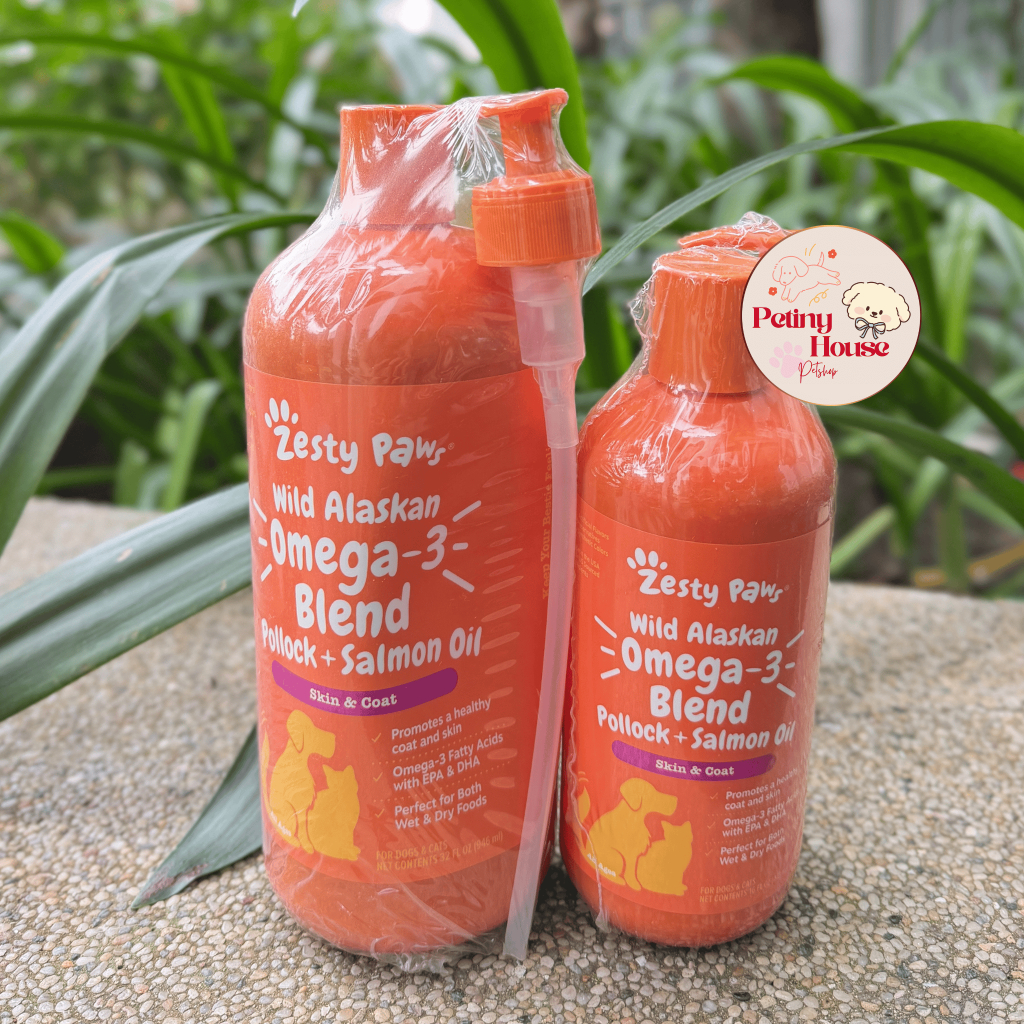 Dầu cá hồi dành cho chó mèo Wild Alaskan Omega-3 Blend Salmon Oil for Dogs & Cats