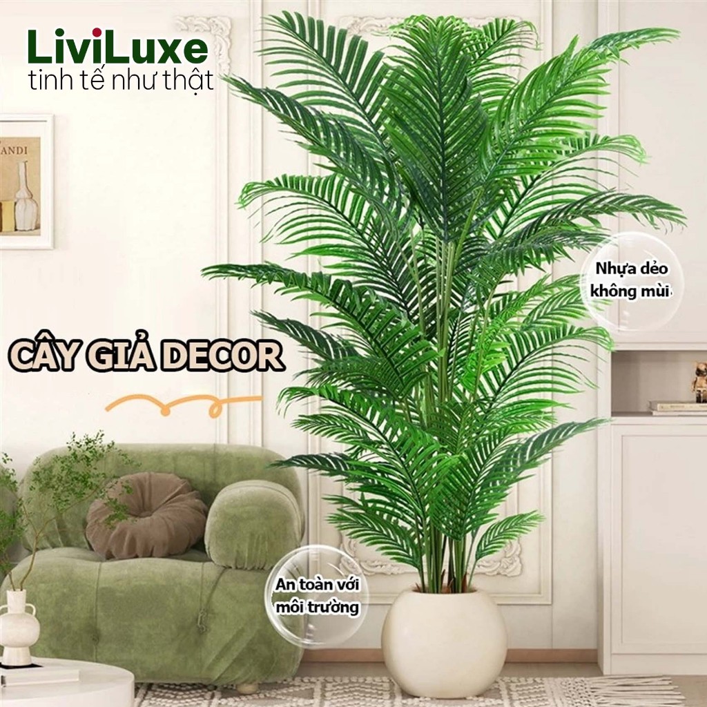 Cây giả LIVILUXE đồ decor đủ loại chất đẹp màu sắc tươi mát (KHÔNG KÈM CHẬU )
