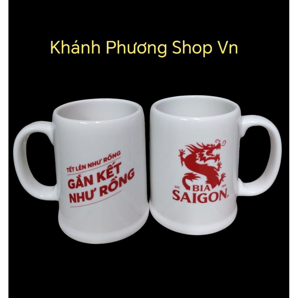 Combo ly uống bia sứ Minh Long 500ml - ly bia 500ml