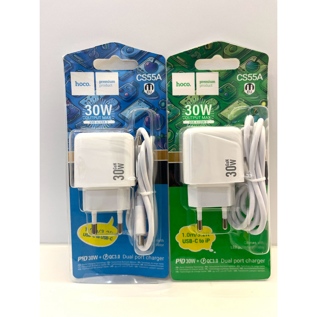 Bộ sạc nhanh Hoco 30W – Sạc nhanh PD/ QC, gọn nhẹ, tương thích iPhone/ Android