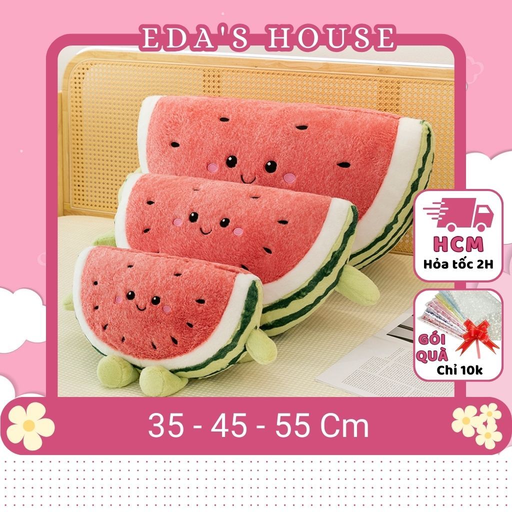 (HCM - Hỏa tốc 2h) Gấu bông dễ thương dưa hấu cute đủ size Eda's House