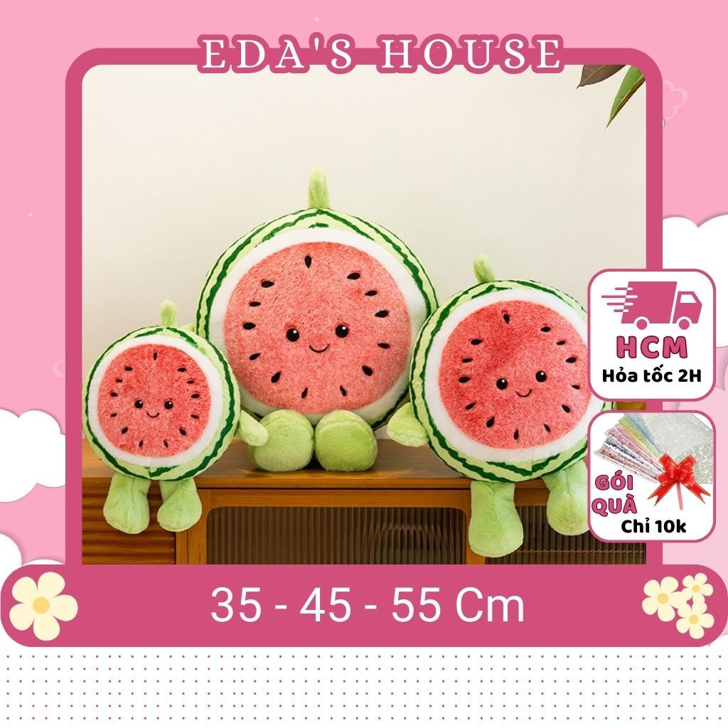 (HCM - Hỏa tốc 2h) Gấu bông dưa hấu, trái dưa hấu tròn cute dễ thương Eda's House
