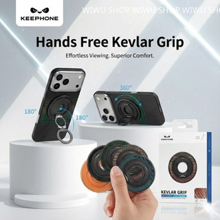 Giá Đỡ Từ Tính Keephone Kevlar Grip Ring Stand -  Nhẫn Đeo Nam Châm Siêu Nhẹ Gập Đa Năng , Xoay 360°