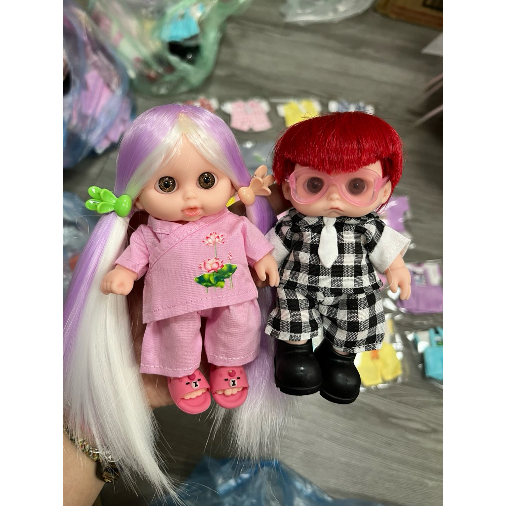 quần áo và  váy doll 5in  các mẫu may thiết kế dễ mặc( giá 1bộ)
