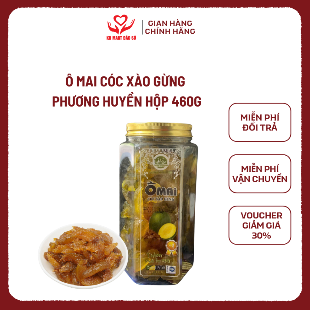 Ô mai Phương Huyền Mơ chua mặn ngọt, cóc xào gừng, mơ gừng đặc biệt - ăn vặt