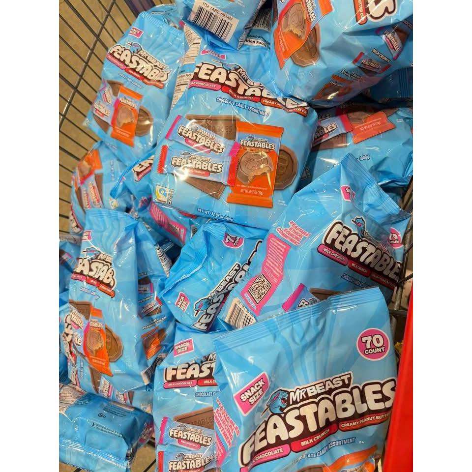 GÓI LỚN 909g Socola Mrbeast Frestables Mix Pack Mỹ 70 thanh socola mrbeast DATE MỚI- HÀNG MỸ