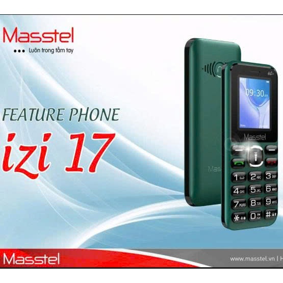 Điện Thoại 4G Masstel Izi 17 4G Xài sim Mobi ok, loa to bàn phím to có lịch âm - Bảo hành 12 tháng